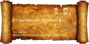 Krautwurst Dominik névjegykártya